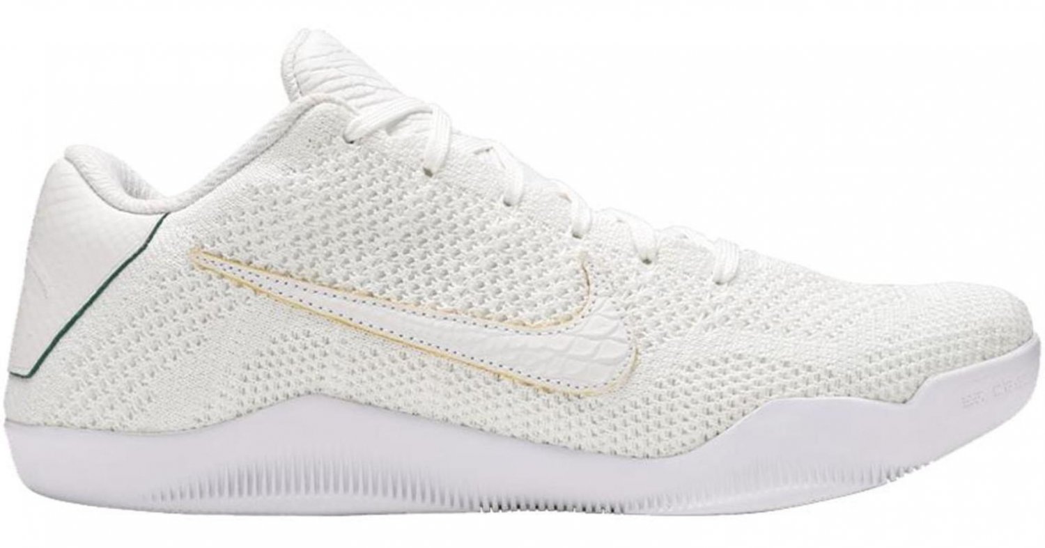 Nike White Kobe 11 Elite Low Premium 'brazil' for men